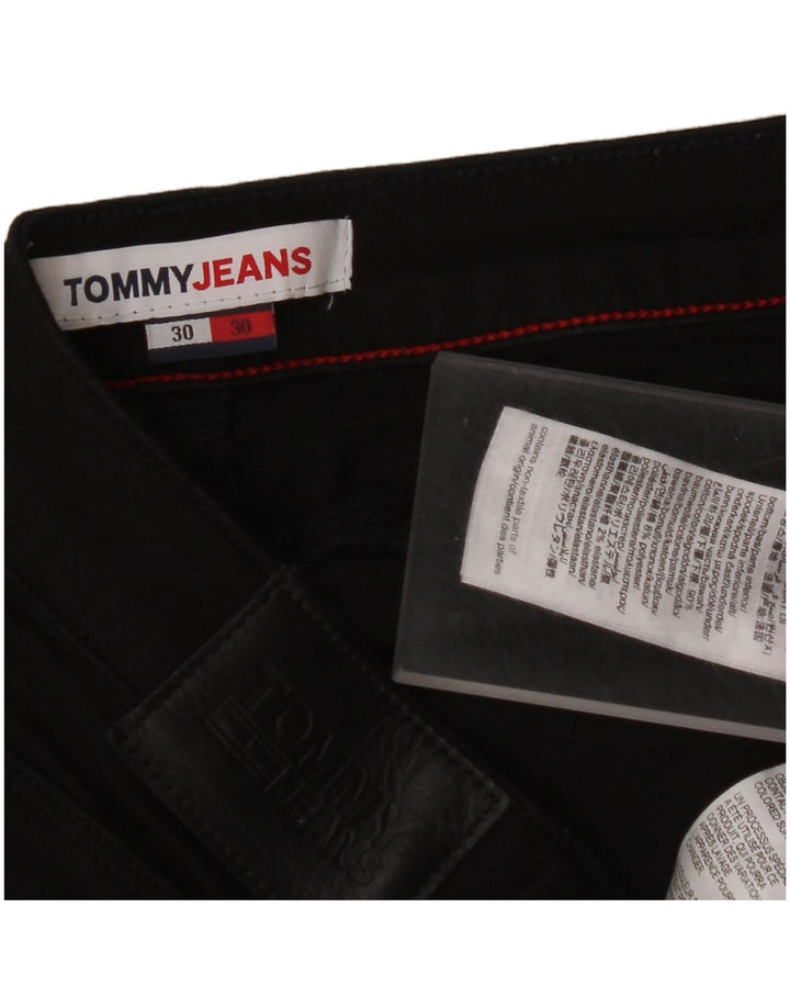 Damskie jeansy skinny TOMMY HILFIGER W30 L30 Czarna bawełna