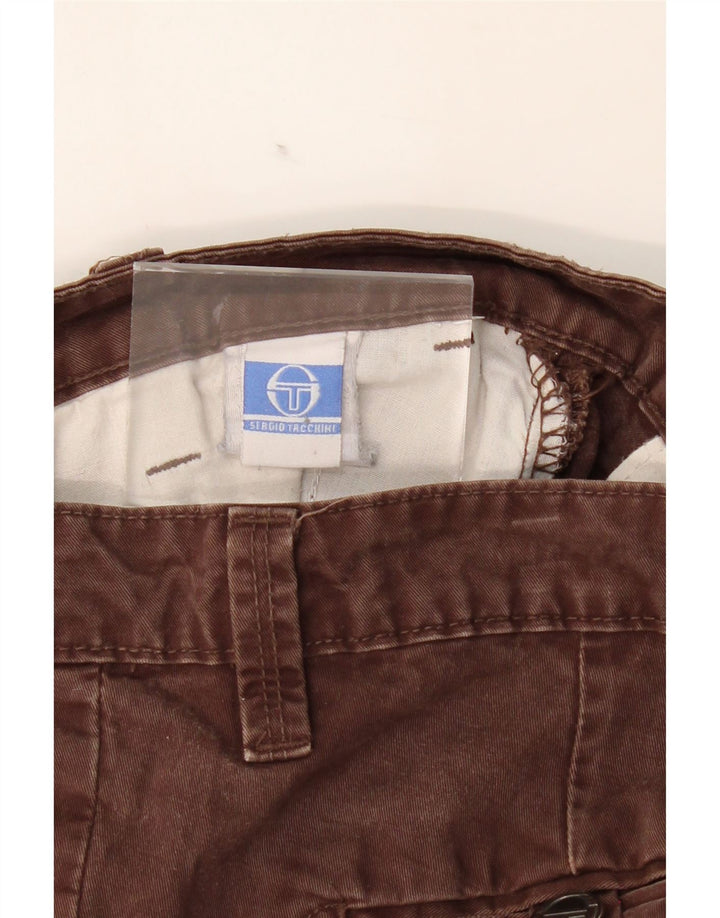 SERGIO TACCHINI Mens Straight Chino Trousers W32 L28 Brown Vintage Sergio Tacchini and Second-Hand Sergio Tacchini from Messina Hembry 