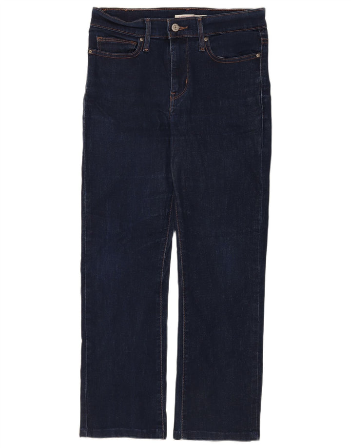 Damskie jeansy wyszczuplające Levi's Straight W28 L26 Granatowa bawełna