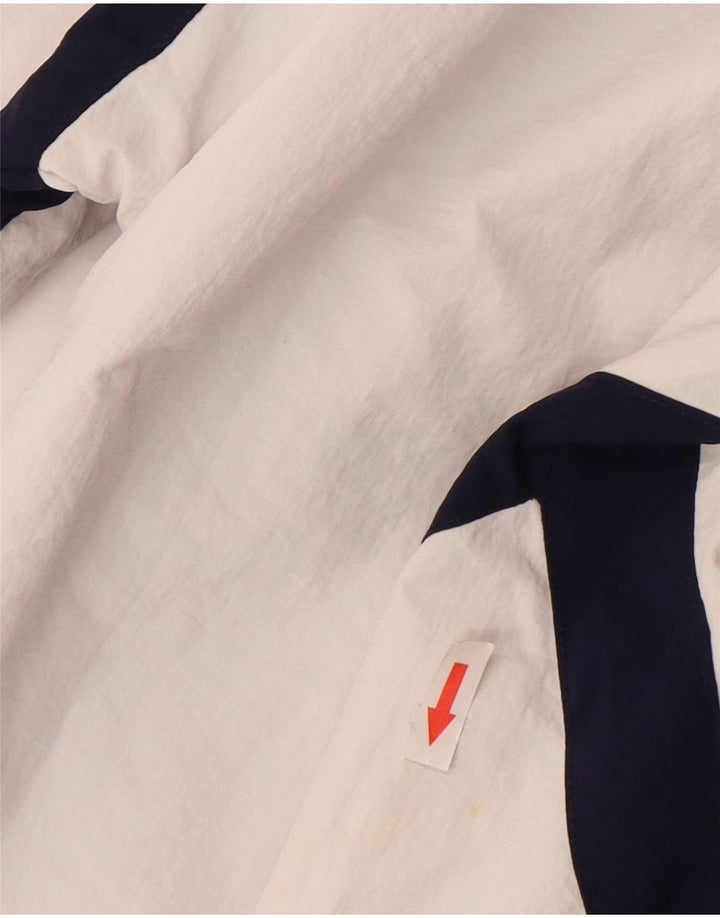 Chłopięca, oversize'owa kurtka Anorak Fila z grafiką, 5-6 lat, 2XS, biała, z blokami kolorów