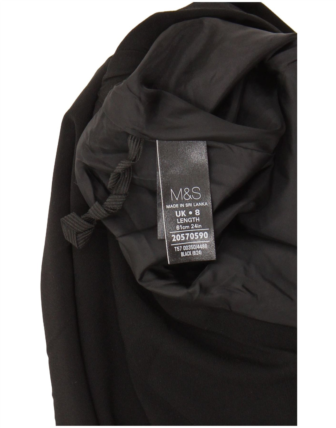 MARKS & SPENCER Womens A-Line Skirt UK 8 Small W26 Black Polyester