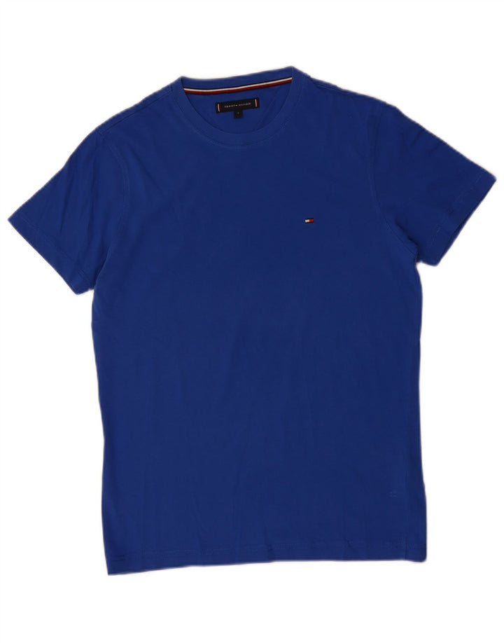 T-shirt męski TOMMY HILFIGER, mały, niebieski, bawełniany