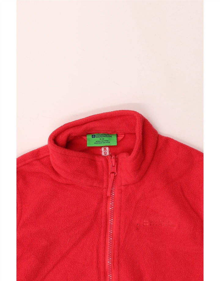 MOUNTAIN WAREHOUSE Girls Fleece Jacket 11-12 Years Red Polyester Vintage Mountain Warehouse and Second-Hand Mountain Warehouse from Messina Hembry 