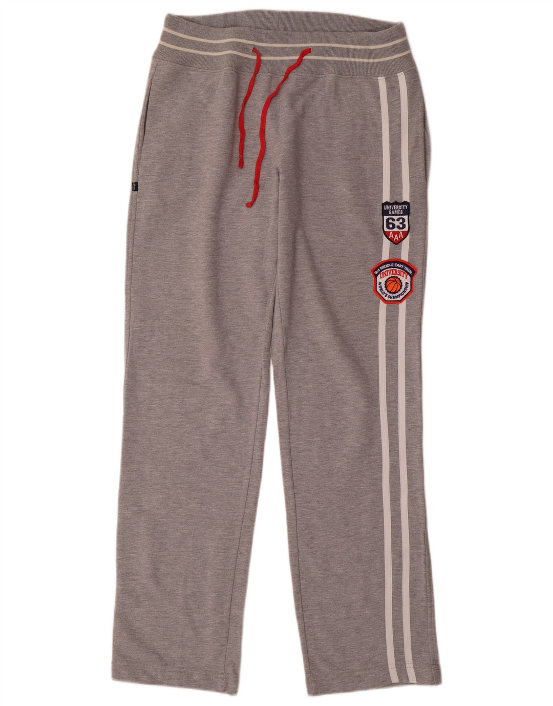 Męskie spodnie dresowe ASICS, duże, szare, bawełniane w plamki