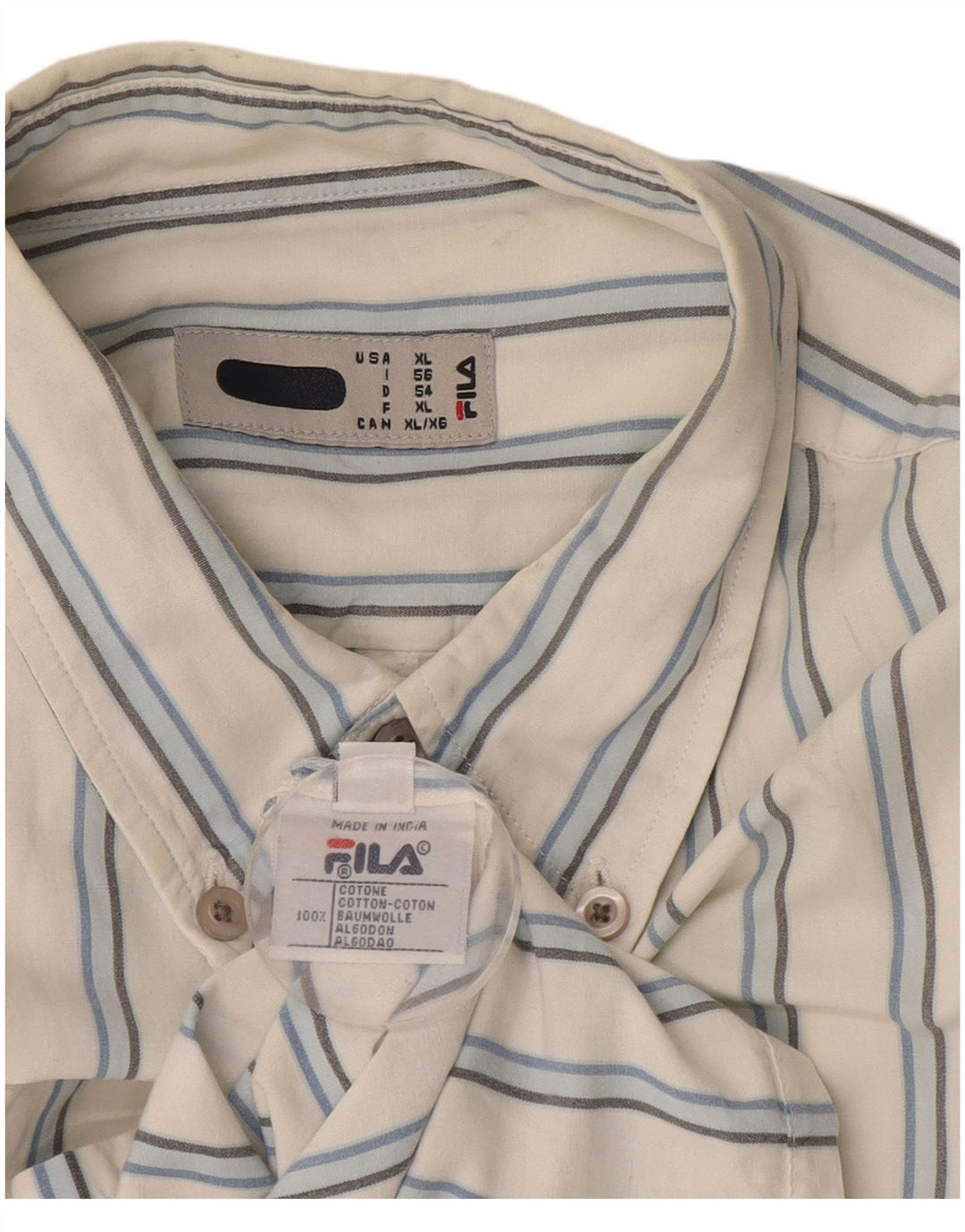 Koszula męska Fila XL, bawełniana w białe paski