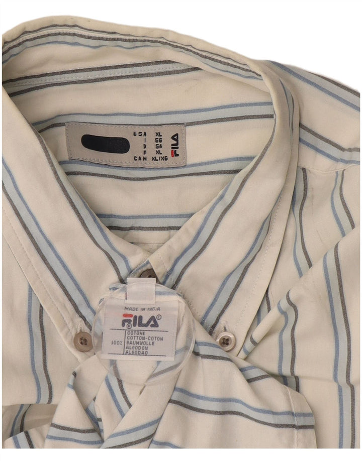 Koszula męska Fila XL, bawełniana w białe paski