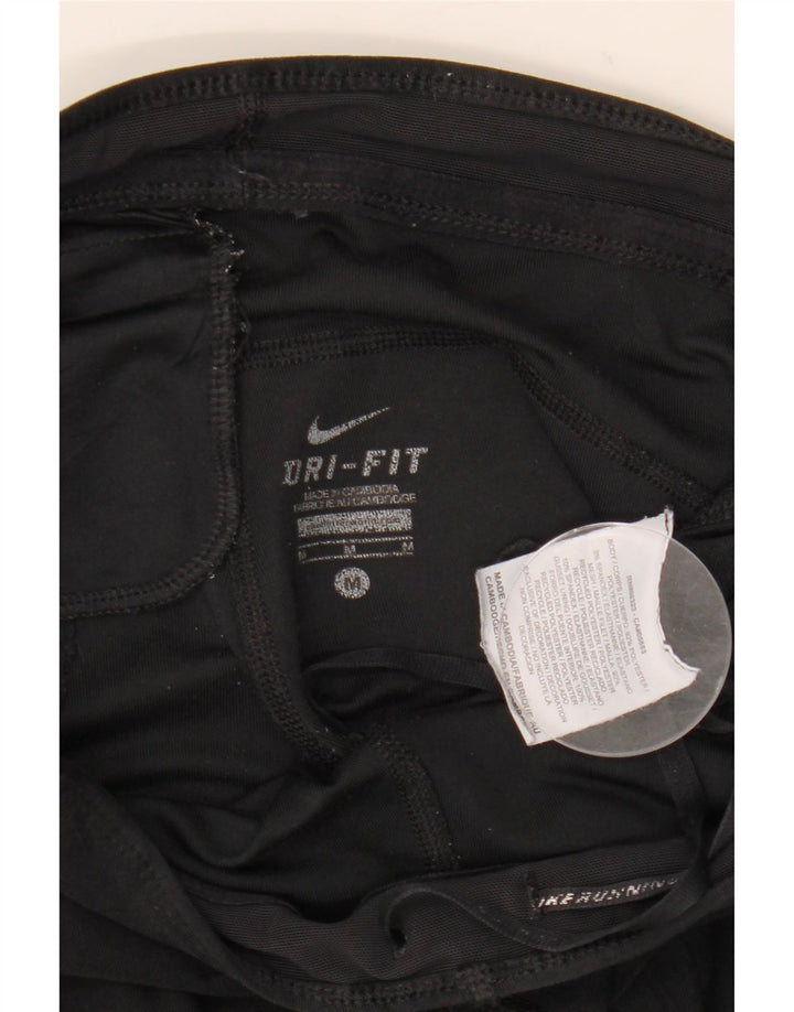 Nike Womens Dri Fit Leggings UK 14 Medium  Black Polyester