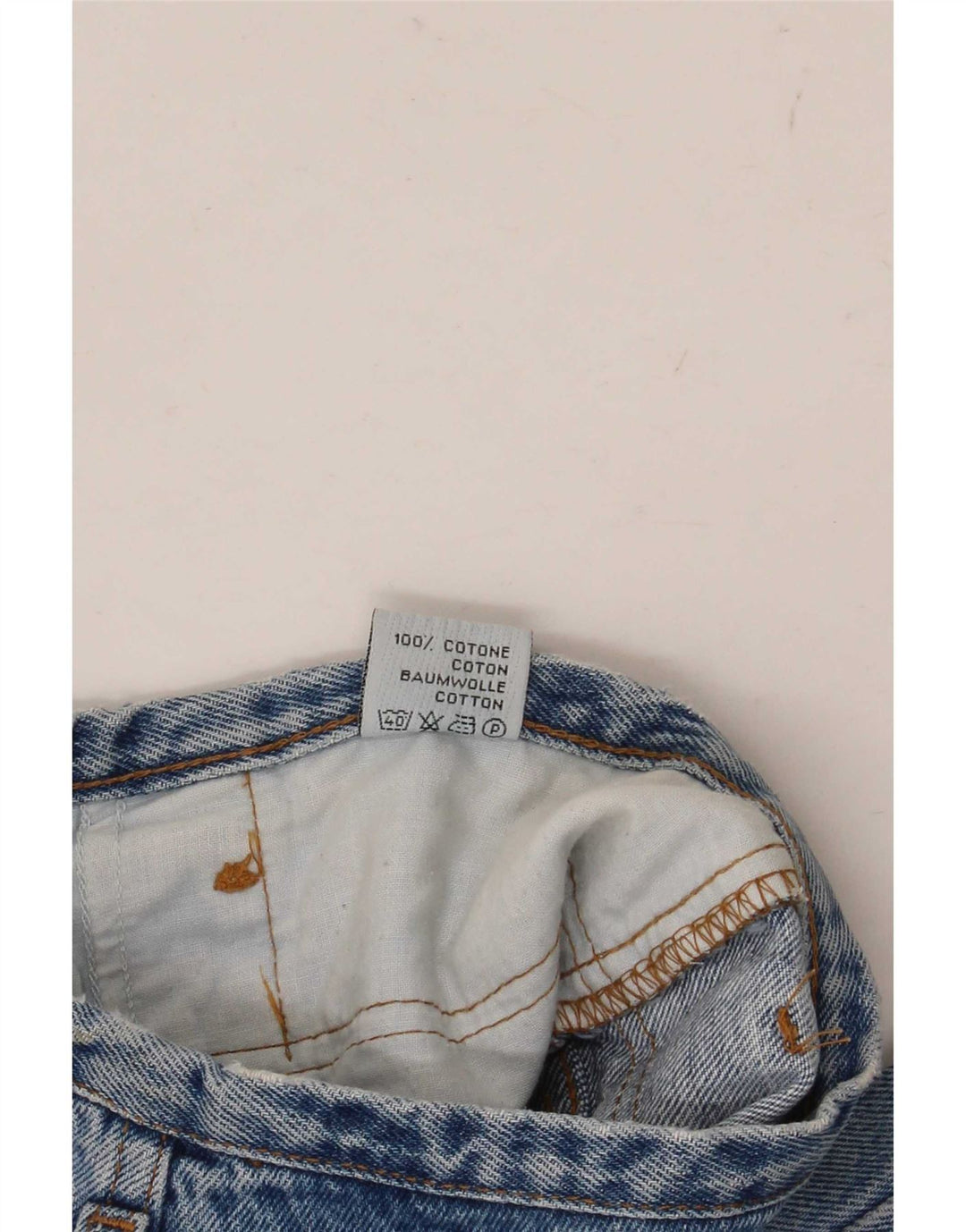 Vintage damskie dżinsy zwężane, średnie W28 L29, niebieska bawełna