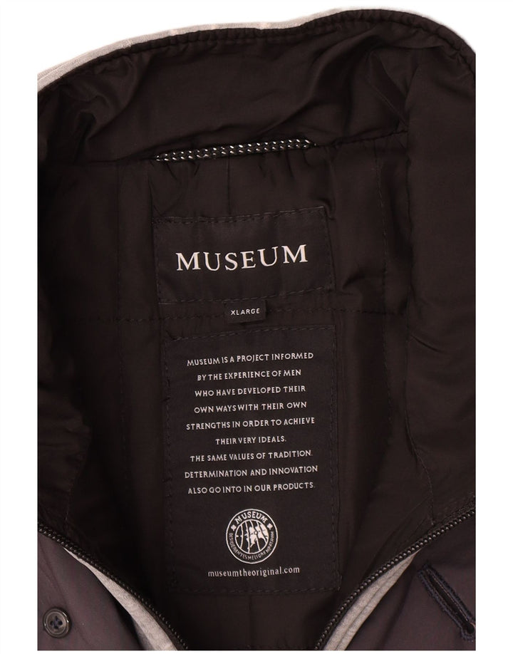 Męski trencz Museum UK 42 XL Szary poliester