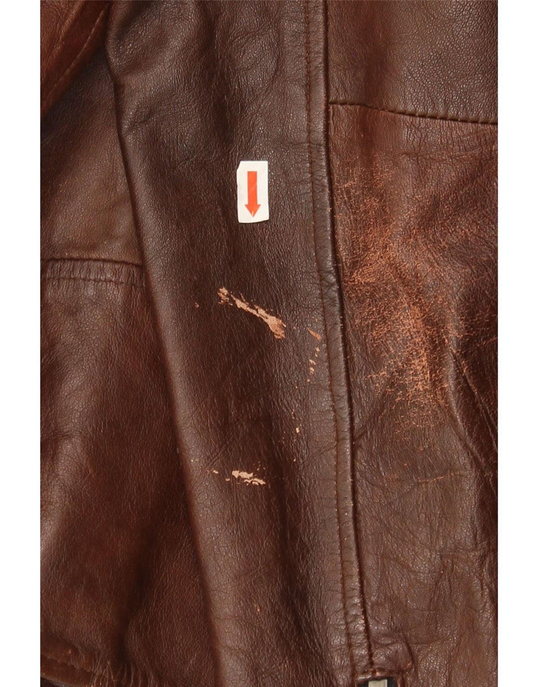 Męska skórzana kurtka motocyklowa Jack & Jones UK 40, duża brązowa skóra