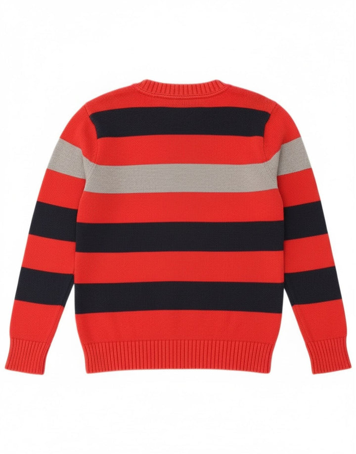 Sweter chłopięcy Tommy Hilfiger z okrągłym dekoltem, 8-9 lat, w średnie czerwone paski