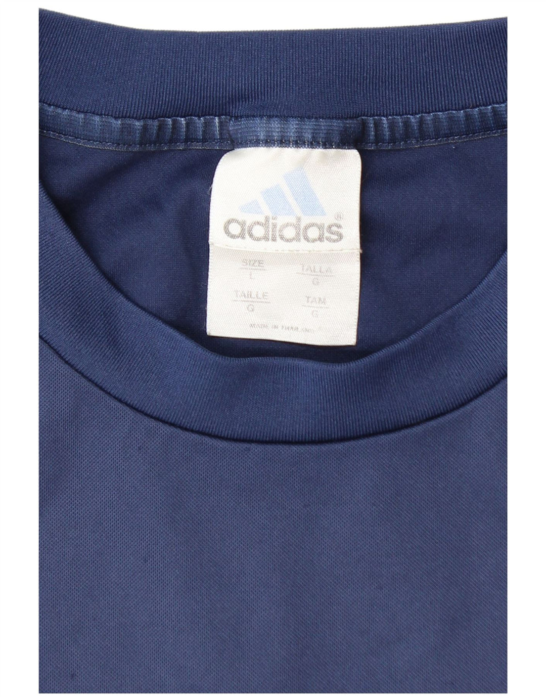 Męski T-shirt ADIDAS Climalite, duży, granatowy, poliester