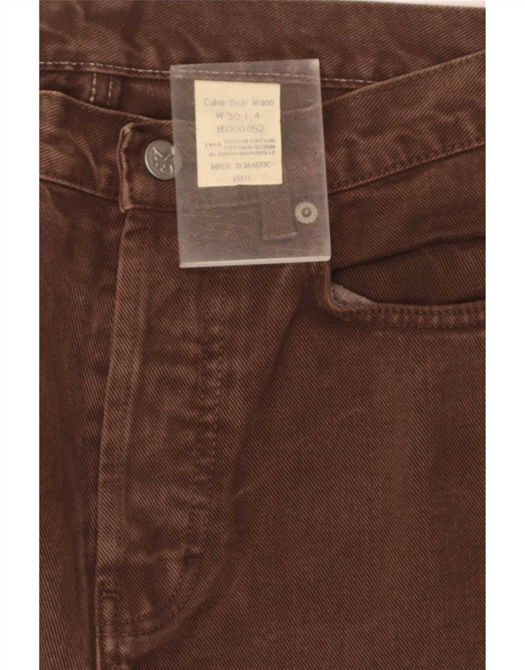 Męskie proste dżinsy Calvin Klein W30 L31 Brązowa bawełna