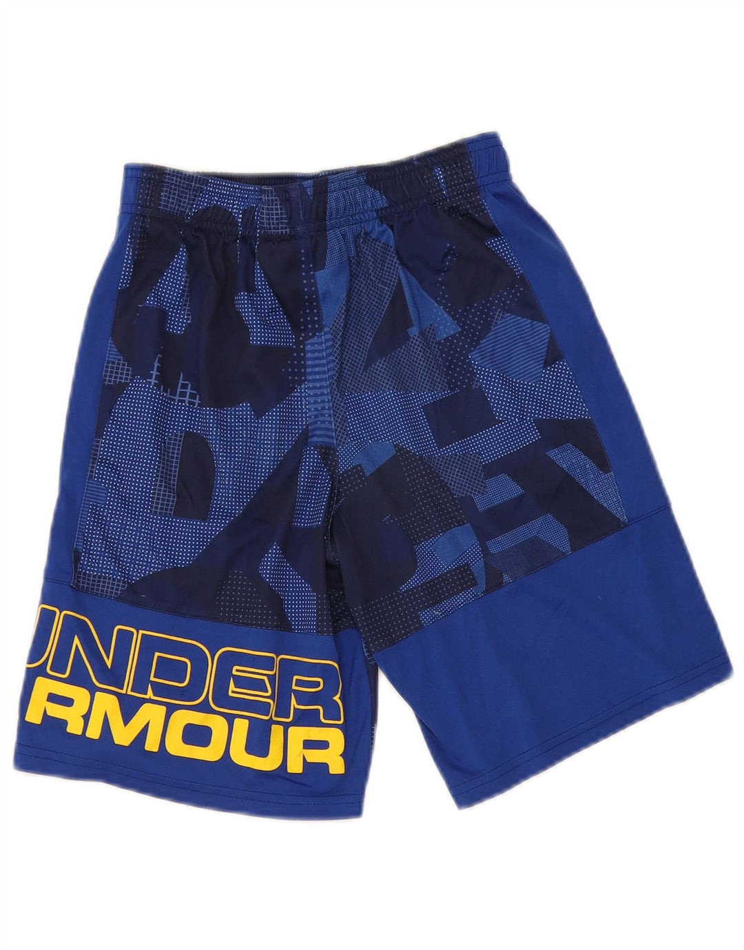 Chłopięce spodenki sportowe Under Armour Graphic 9-10 lat, średnie niebieskie geometryczne