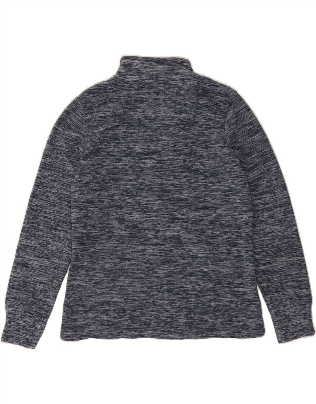 WEIRD FISH Womens Zip Neck Fleece Jumper UK 12 Medium  Grey Flecked Vintage Weird Fish and Second-Hand Weird Fish from Messina Hembry 