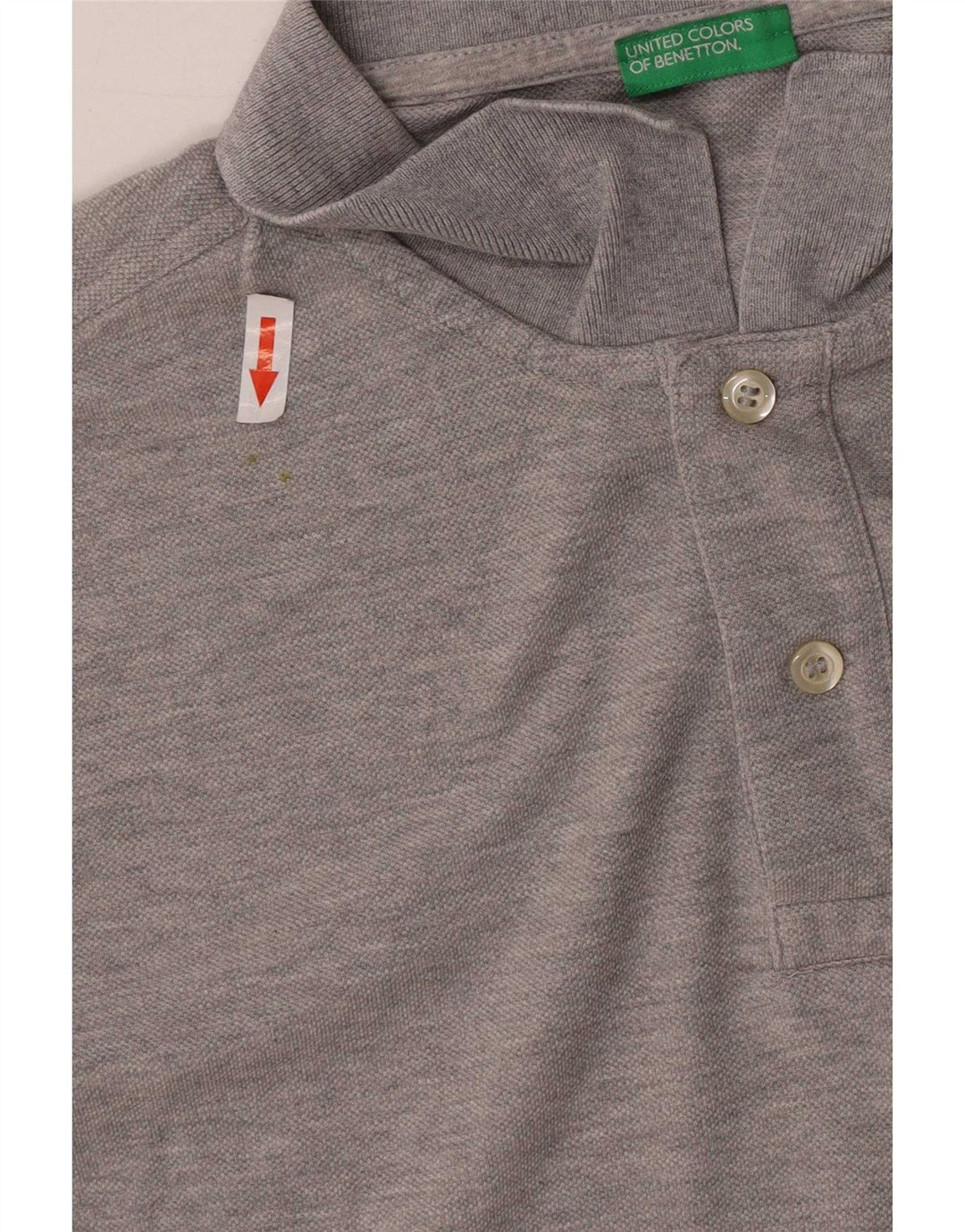 Męska koszulka polo Benetton, duża, szara, bawełniana