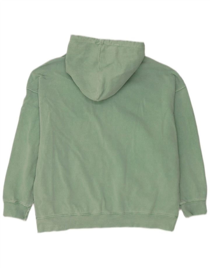 Damski sweter oversize Pull & Bear z kapturem i zamkiem, UK 14, średni zielony