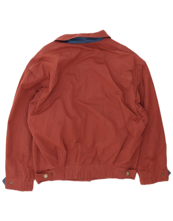 Vintage Mens Loose Fit Bomber Jacket IT 48 Medium Brown Polyester