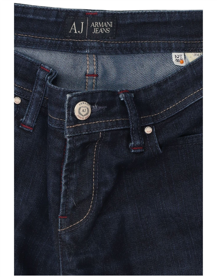 Damskie proste jeansy ARMANI W28 L32 granatowe