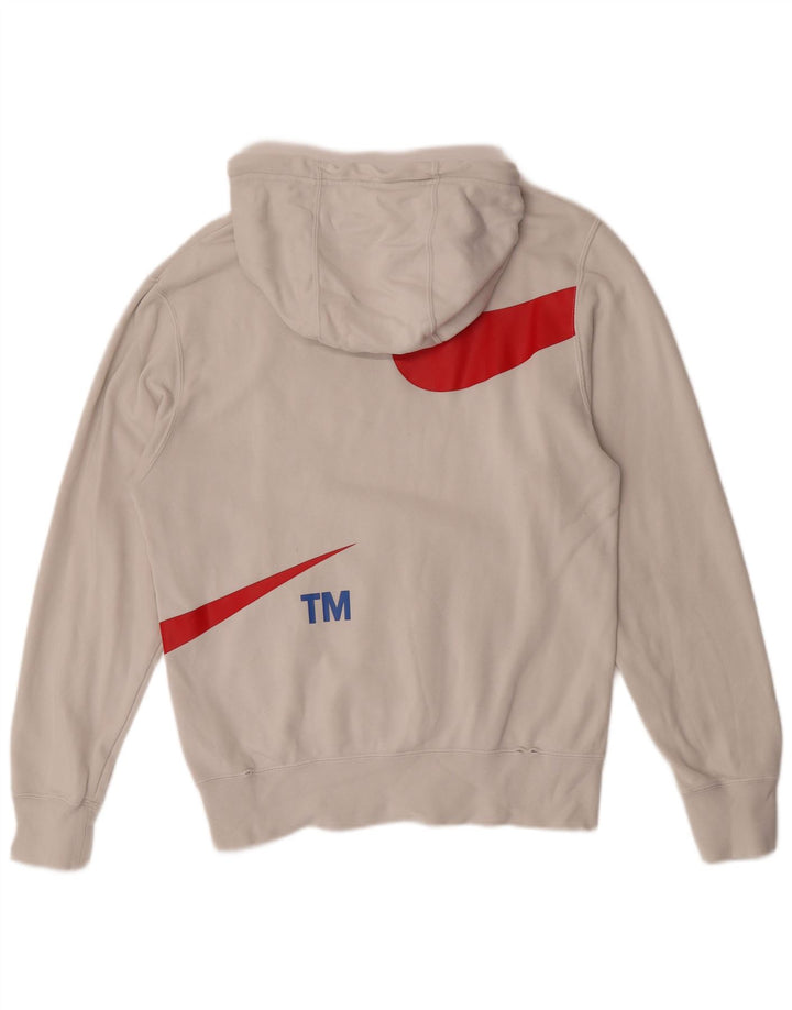 Męski sweter z kapturem Nike z grafiką, mały, biały, bawełniany