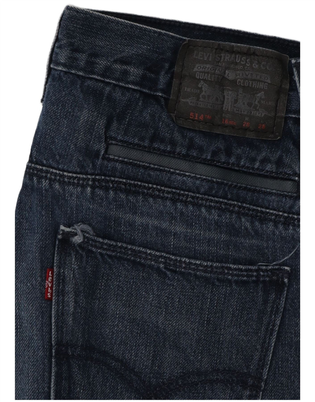 LEVI'S Dziewczęce 514 Proste dżinsy 15-16 lat W28 L28 Niebieska bawełna