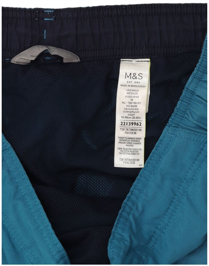 Męskie spodenki kąpielowe Marks & Spencer Peacock Cargo, średni niebieski, poliester