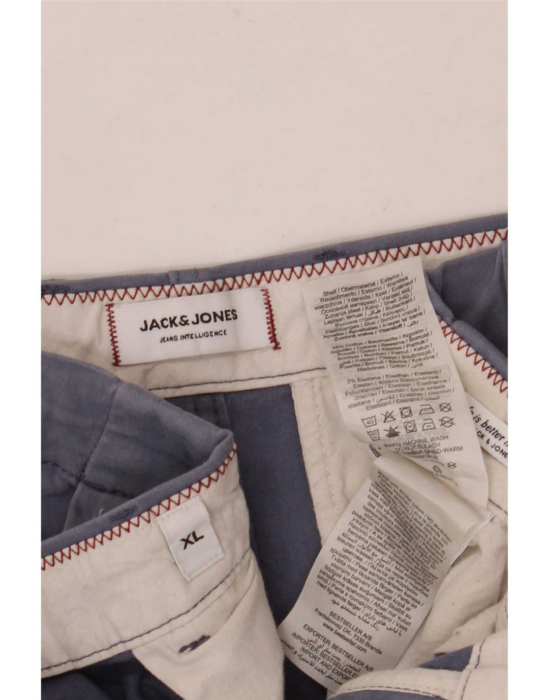 Męskie spodenki chino Jack & Jones Regular XL W38, niebieska bawełna
