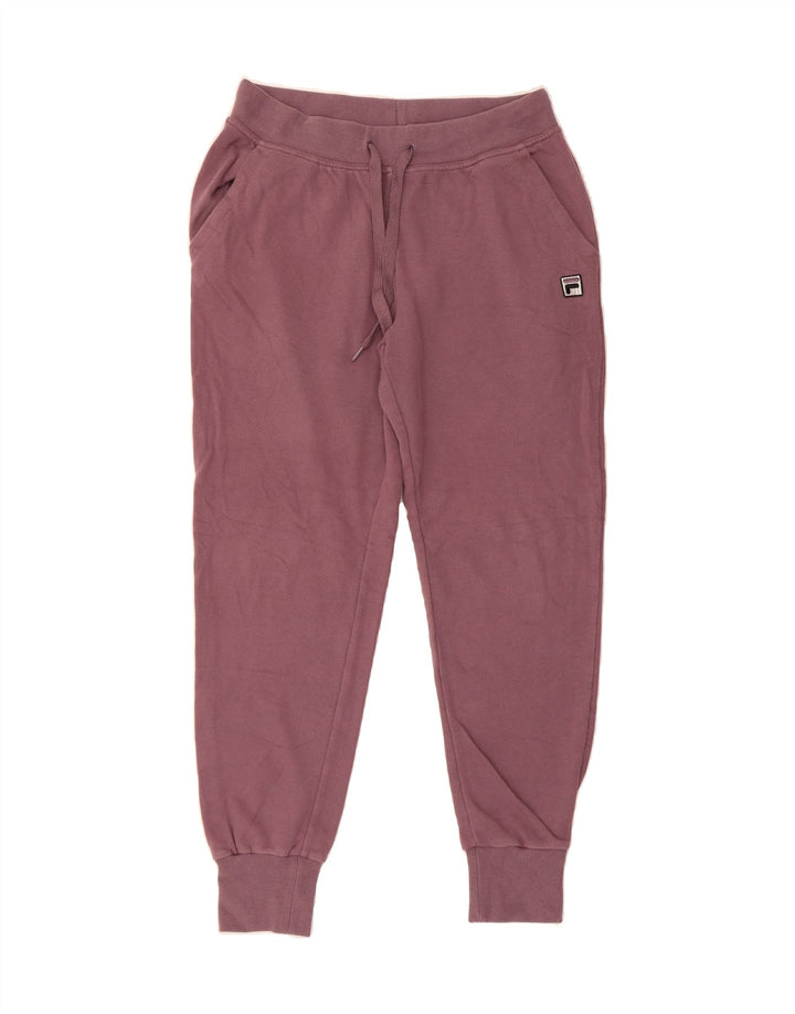 FILA Womens Tracksuit Trousers Joggers UK 14 Medium  Maroon Cotton Vintage Fila and Second-Hand Fila from Messina Hembry 