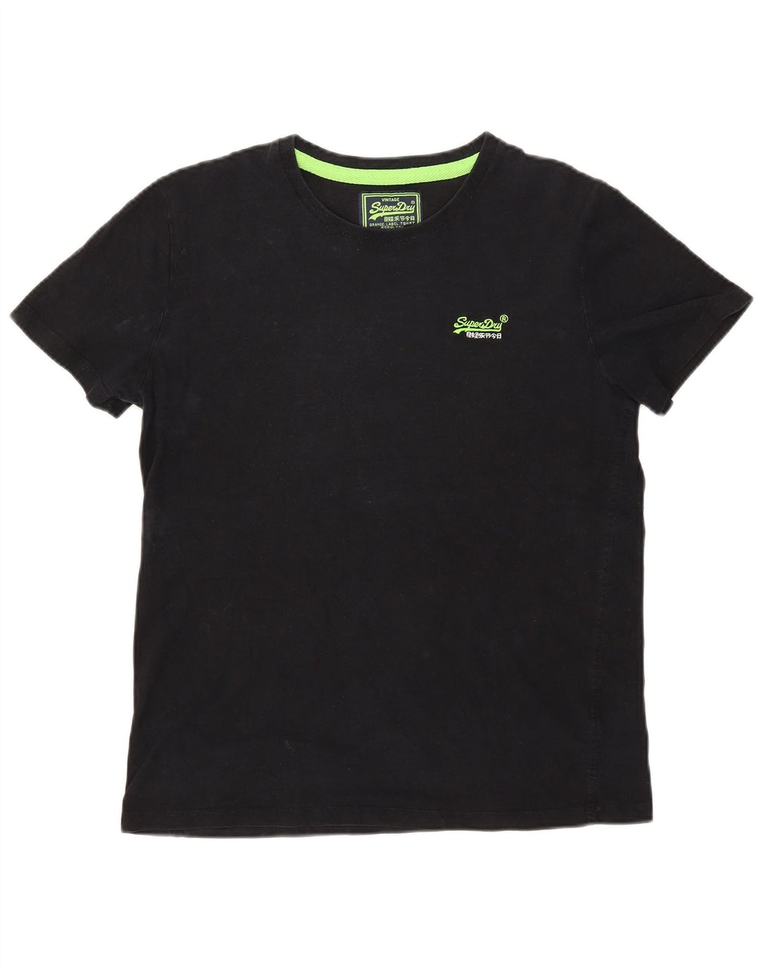 Męski T-shirt Superdry, duży, czarny, bawełniany