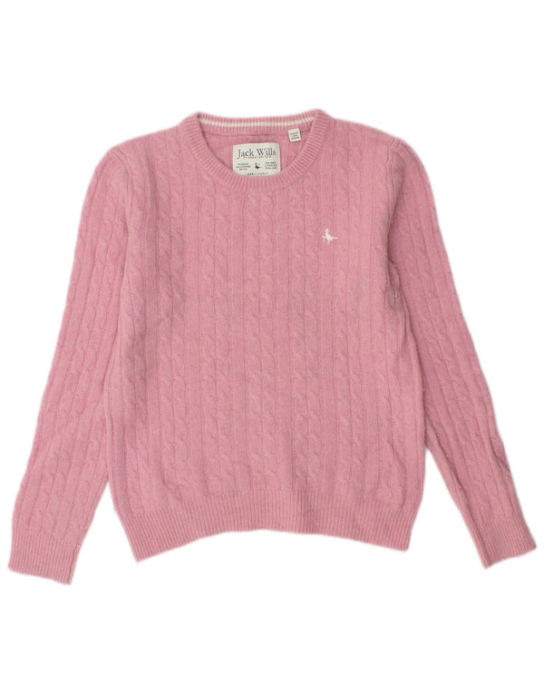 Sweter damski Jack Wills z okrągłym dekoltem, UK 10, mały, różowy