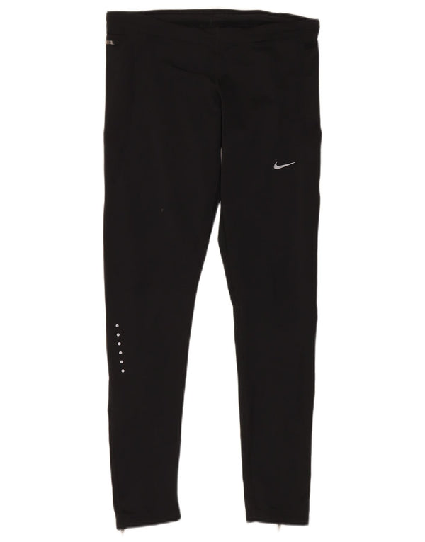 Legginsy damskie Nike UK 14, średnie, czarne, poliestrowe, sportowe