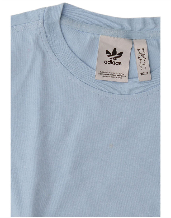 Męska koszulka z grafiką Adidas, mała, niebieska