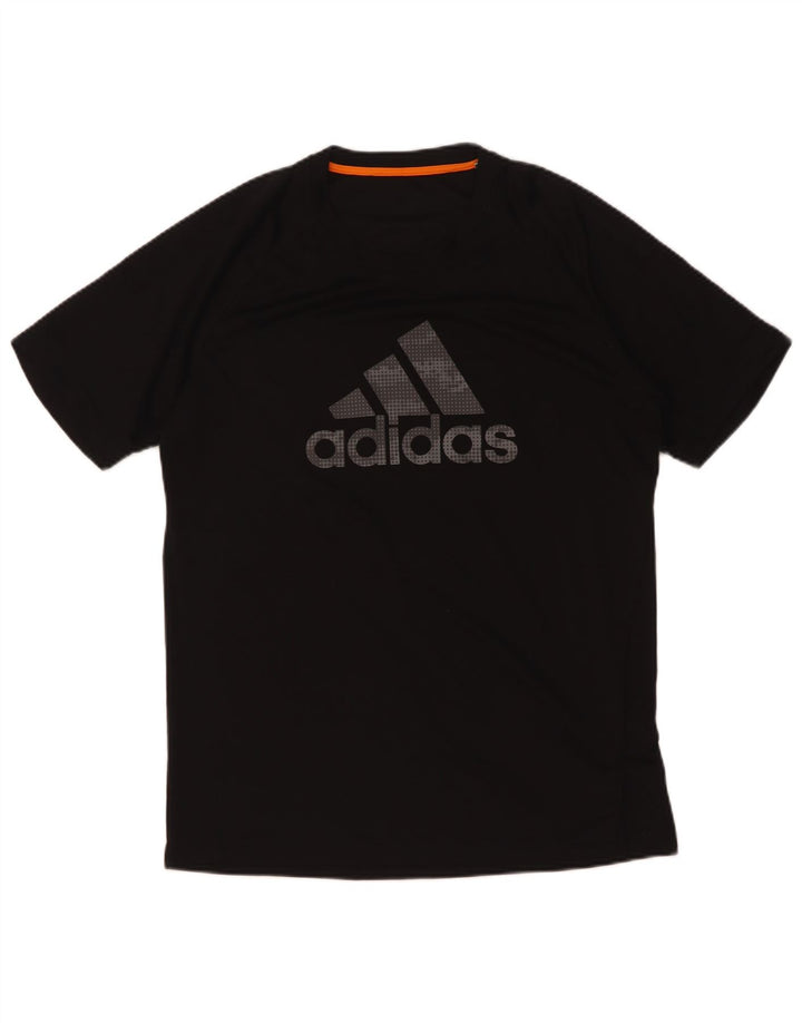 Męska koszulka z grafiką Adidas Top, średni czarny poliester