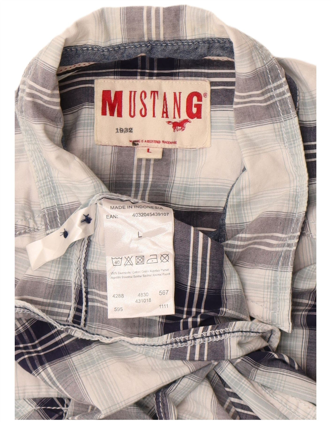 Koszula męska Mustang, duża, wielobarwna, bawełniana krata