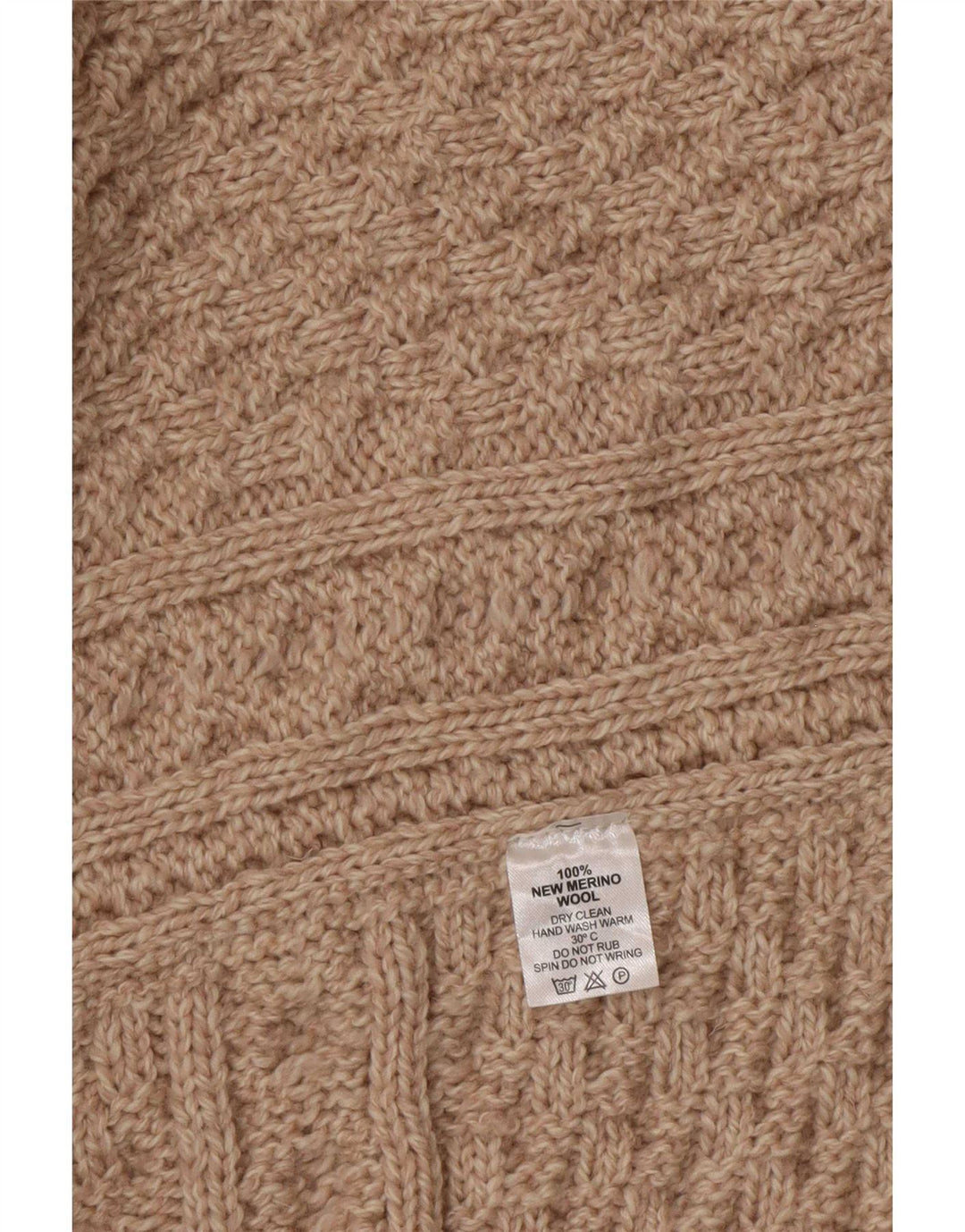 Damski sweter poncho Aran w jednym rozmiarze, beżowy