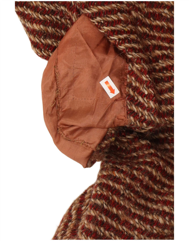 Płaszcz damski AQUASCUTUM UK 12 Średni czerwony nakrapiany nowy wełniany klasyczny