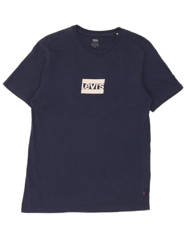 Męski T-shirt z grafiką Levi's, średni, granatowy, bawełniany