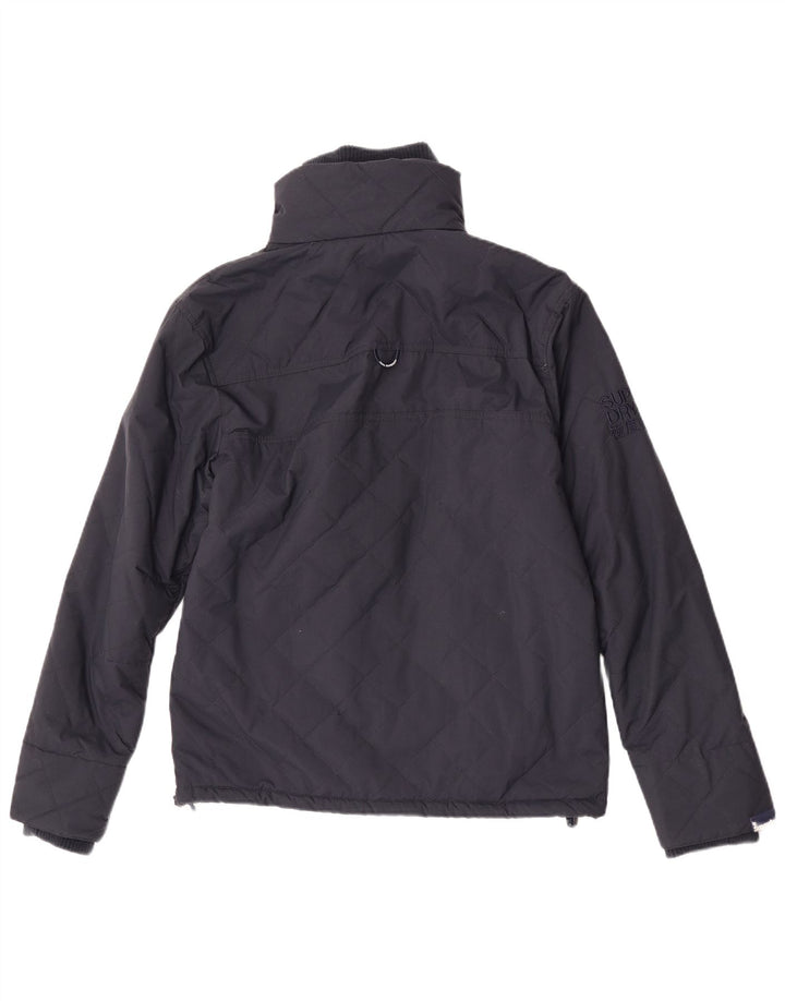 Męska pikowana kurtka wiatrówka Superdry UK 38 Średni granatowy nylon