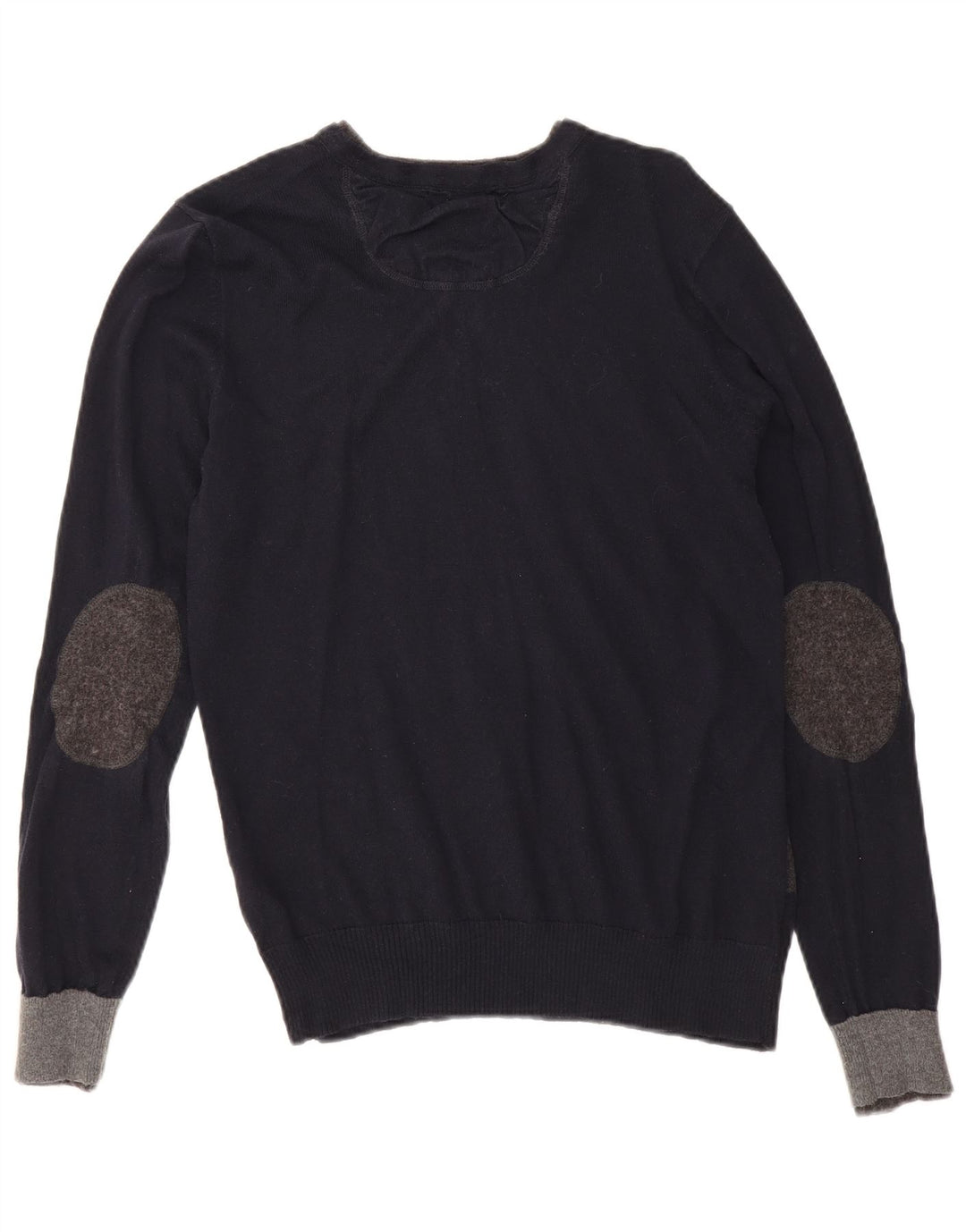 Męski sweter Zara z dekoltem w kształcie litery V, średniej czarnej, geometrycznej bawełny