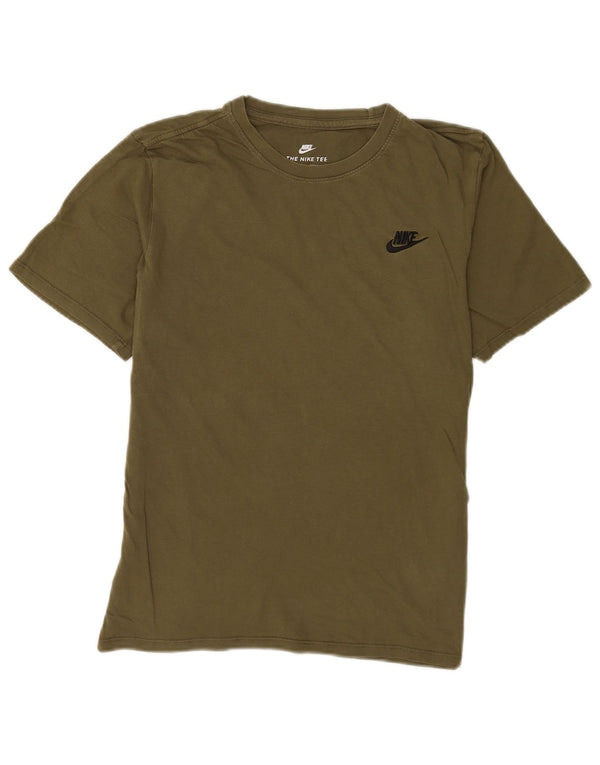 Męski T-shirt Nike o sportowym kroju, bawełniany, średni khaki