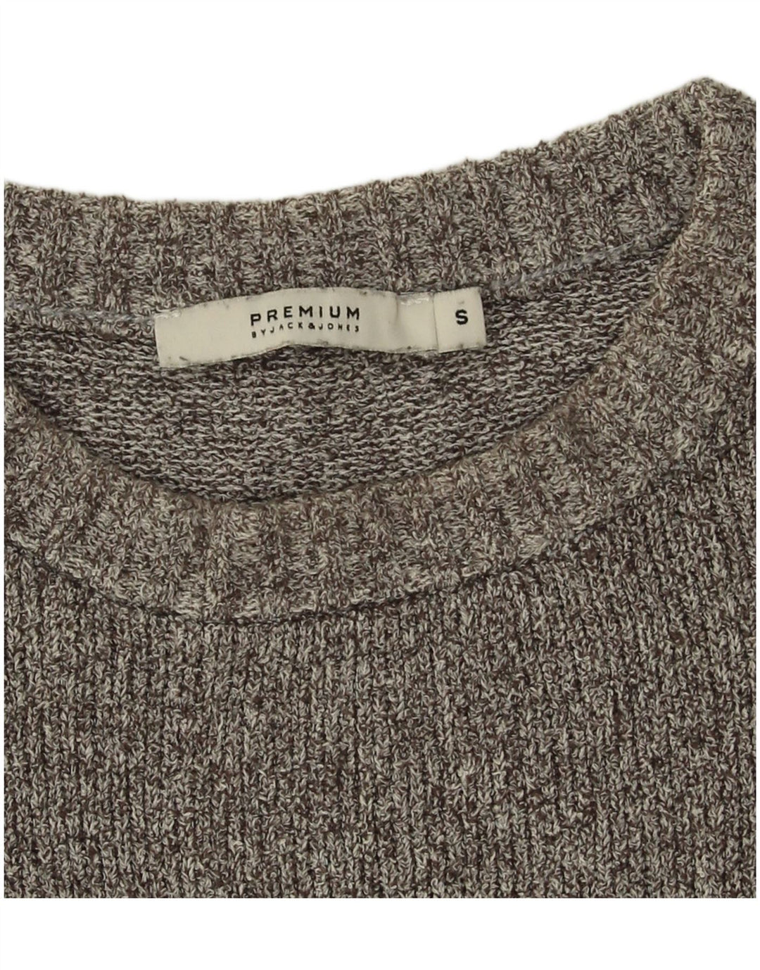 Męski sweter Jack & Jones z okrągłym dekoltem, mały, szary, bawełniany