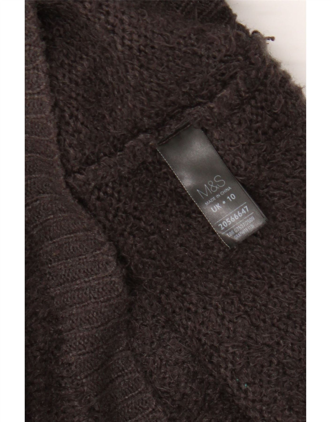 Marks & Spencer Damski sweter oversize z dekoltem w łódkę, UK 10, mały, brązowy