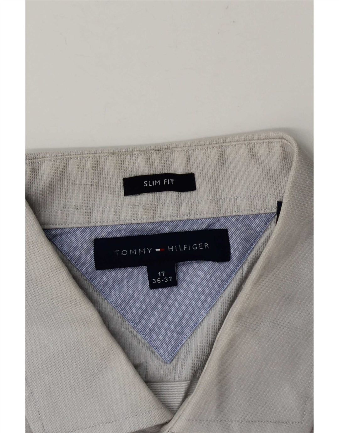 Koszula męska Tommy Hilfiger o dopasowanym kroju, rozmiar 17 XL, szara