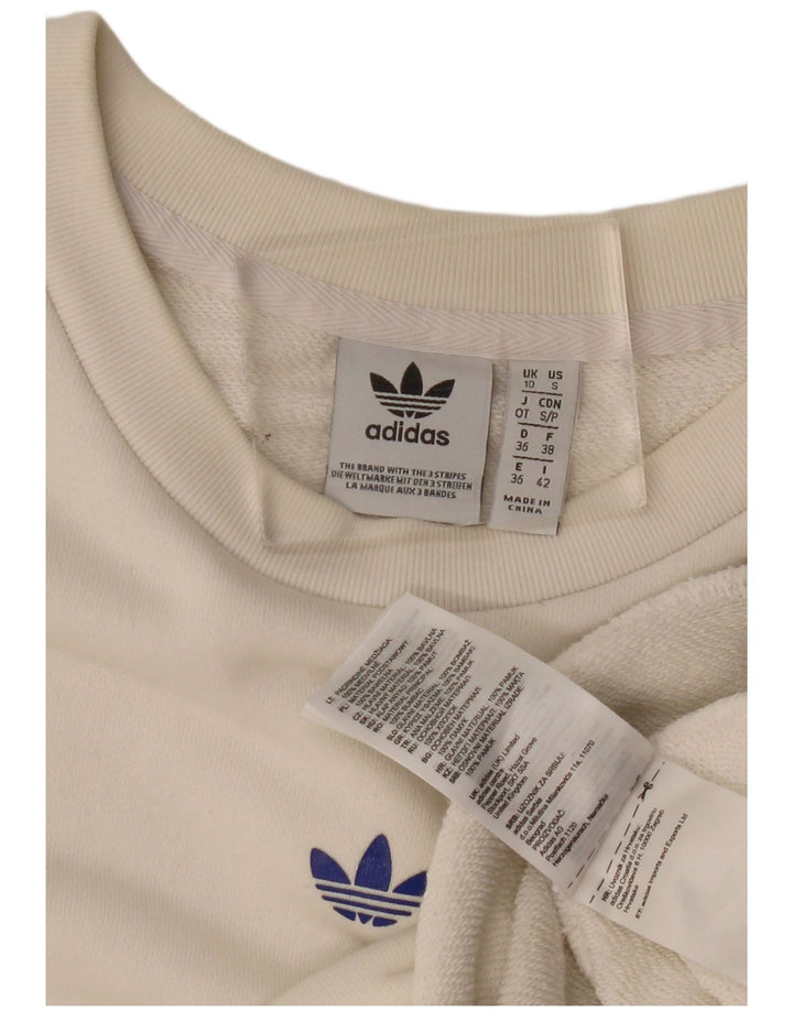 Damska bluza Adidas Graphic Oversized Sweter UK 10 Small Off White