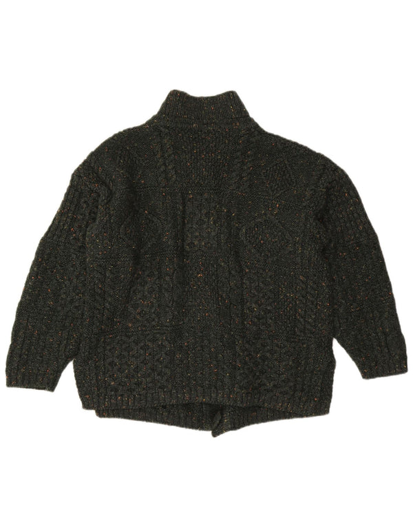 Sweter damski w stylu vintage, UK 16, duży, zielony, wełniany