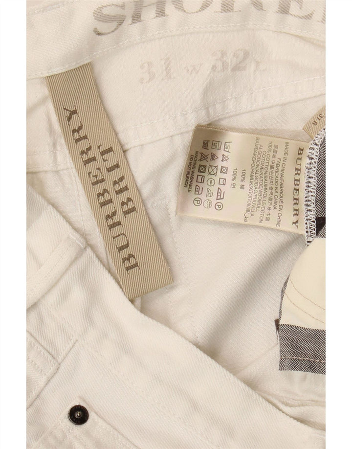 Męskie jeansy slim fit Burberry W31 L28 Biała bawełna
