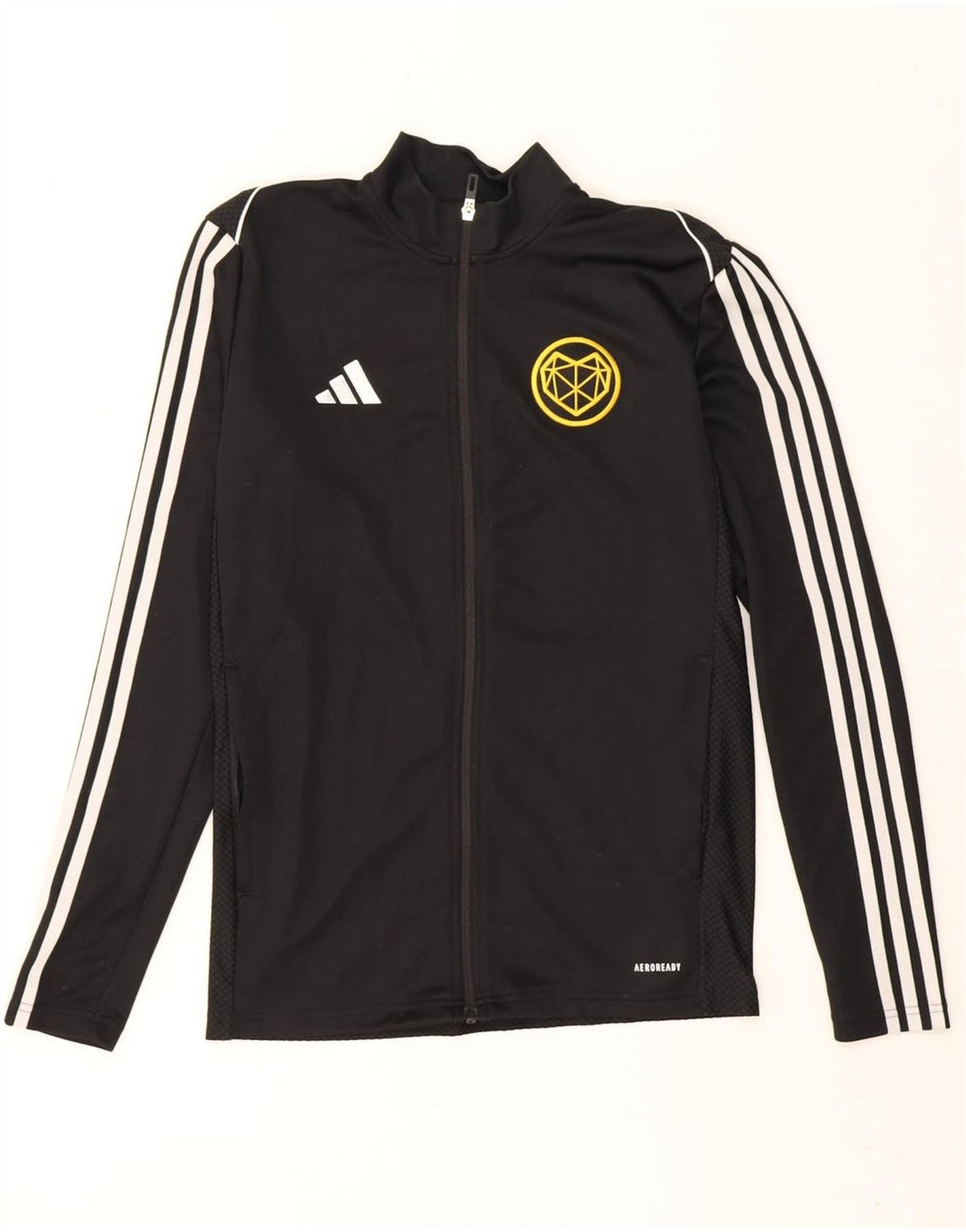 Adidas Męski Aeroready Slim Fit Dres Top Kurtka Mały Czarny Poliester
