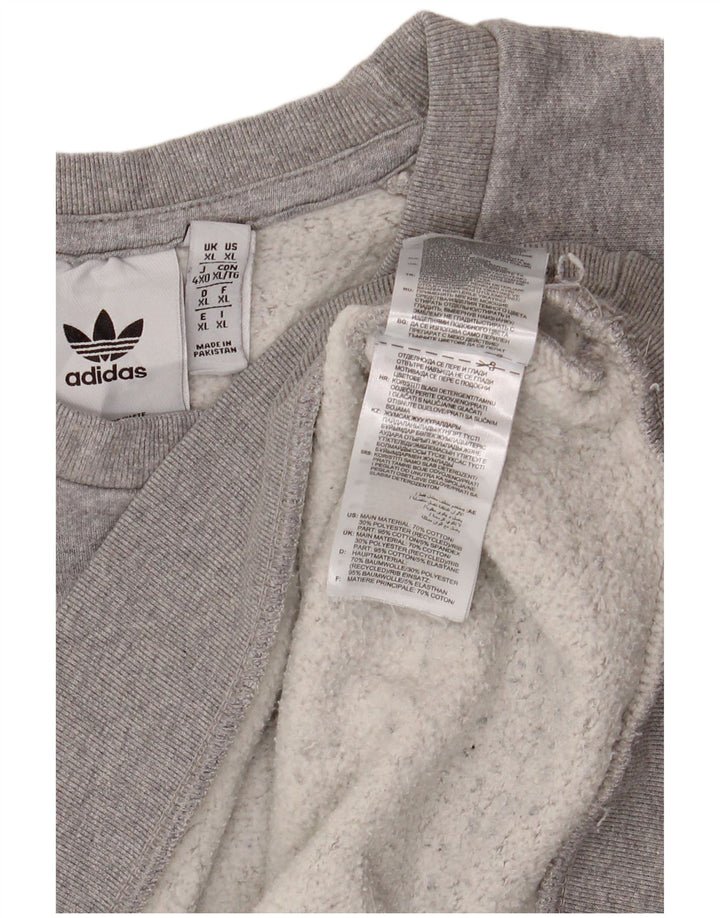 Bluza męska Adidas XL, szara, nakrapiana bawełna