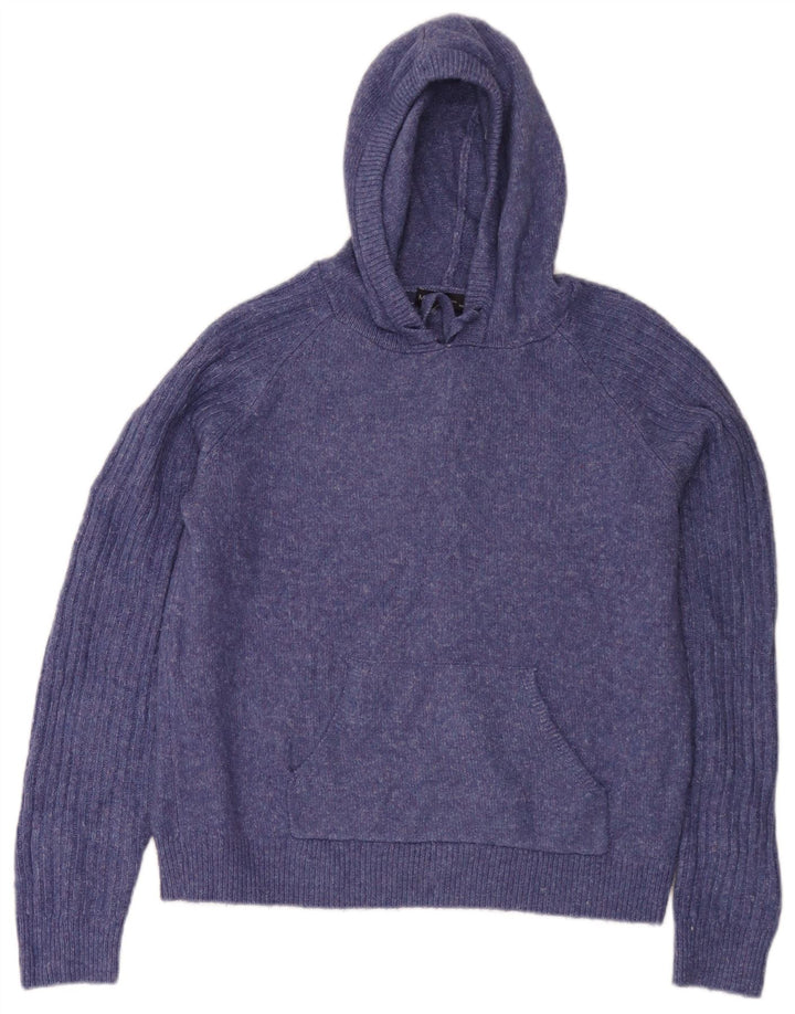 Damski sweter z kapturem Marks & Spencer UK 14, średni niebieski, nakrapiany