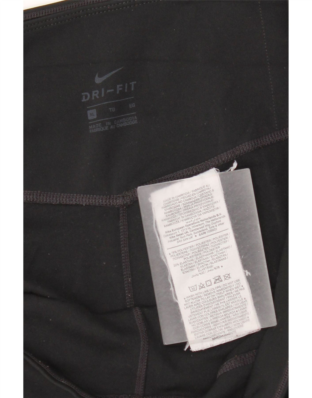 Damskie legginsy Nike Dri Fit UK 18 XL, czarny poliester